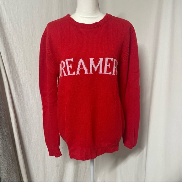 Alberta Ferretti x Barneys Dreamers Red Wool Cashmere Sweater